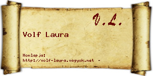 Volf Laura névjegykártya